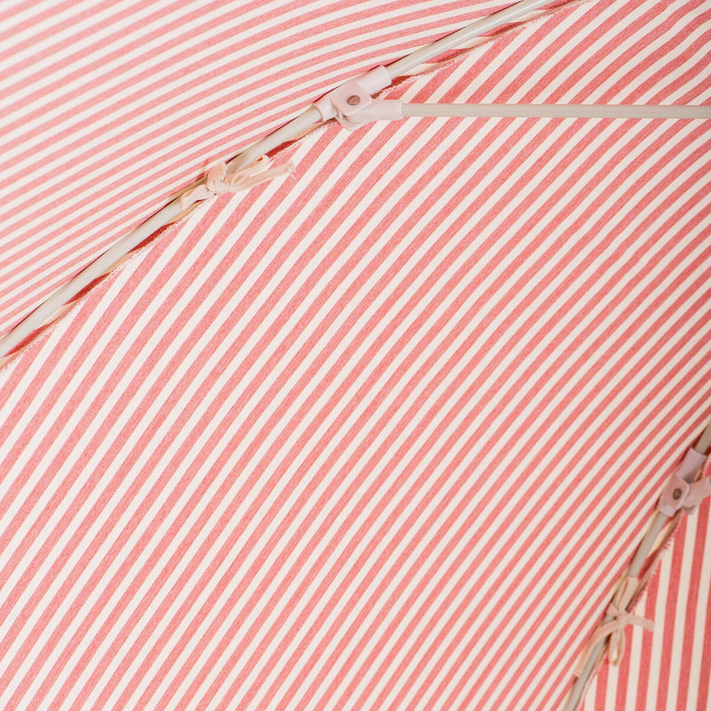 Le parasol de patio, Rayé rose / blanc
