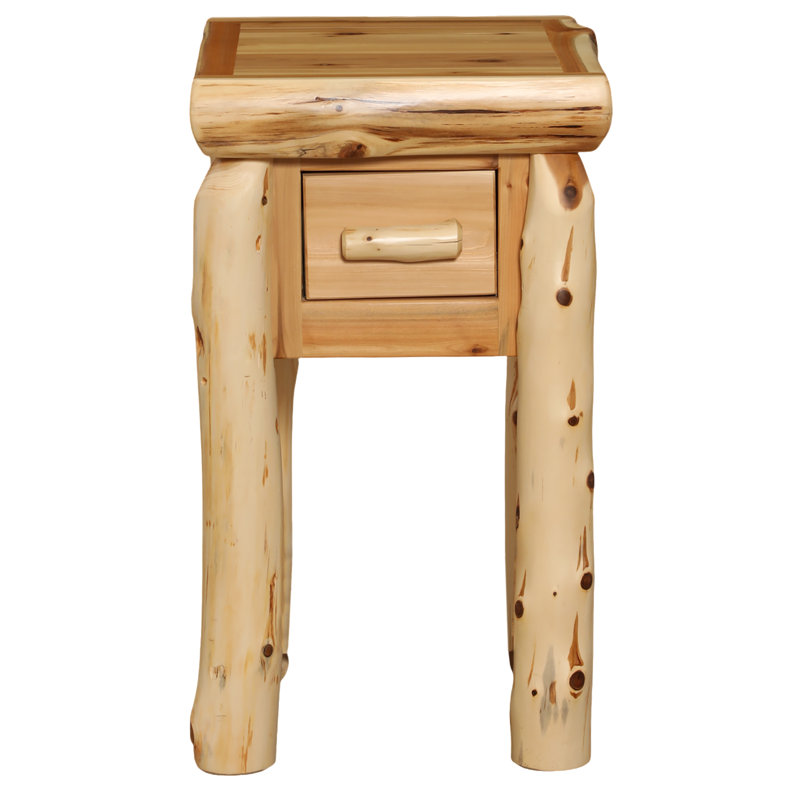 Mini-table de chevet Cedar, Patiné