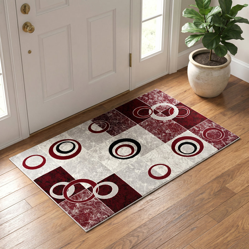 Dillup-Jones Geometric Indoor Rug, Rectangle 2'8" x 5'