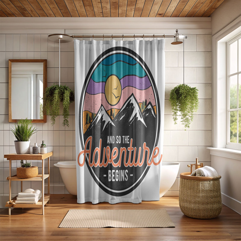 Summit Joy - 1 Piece Standard Shower Curtain, 74"H x 71"W