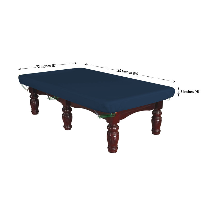 Heavy-Duty Outdoor Waterproof Pool Table Cover, All Weatherproof & UV Protection Game Table Cover, Blue, 56" L x 100" W