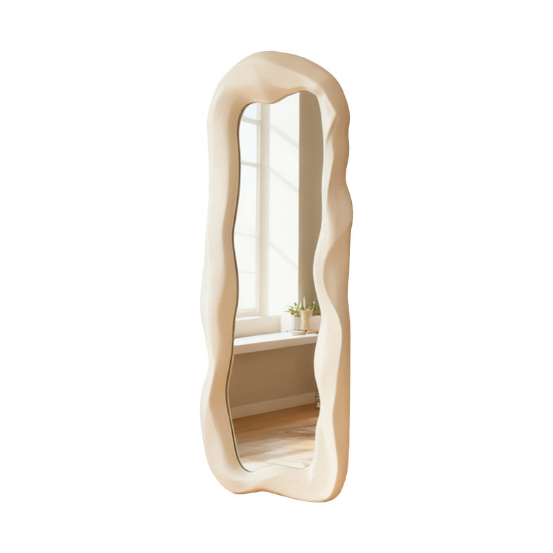 Free Form Manufactured Wood Full Length Mirrors, White, 74.8" H x 35.43" W