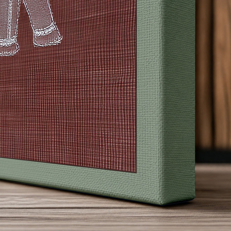 Ornamental Elephant Minimalist - Print, 24x16 - 61.0 x 40.6 cm, Sage Border
