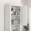 Armoire de rangement pour salle de bain avec 2 portes et tablettes