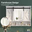 Armoire à pharmacie rustique avec lumières DEL et porte de grange coulissante, rangement mural-1429095739-1429095736