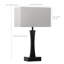 Lampe de chevet noire et moderne de 16,5 po pour tables de chevet avec contrôle tactile et ports de charge