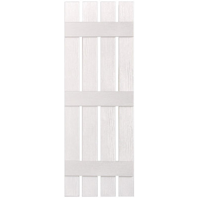 Three Batten, Four Board Open Vinyl Shutters Pair