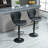 Swivel Upholstered Adjustable Height Counter Stool with Metal Frame-538647824