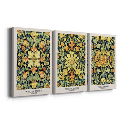 Ensemble de 3 toiles tendues sur mesure de la série CMXV de William Morris