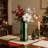 Irmfried X-Shaped Handmade Green Glass Table Vase-643226438