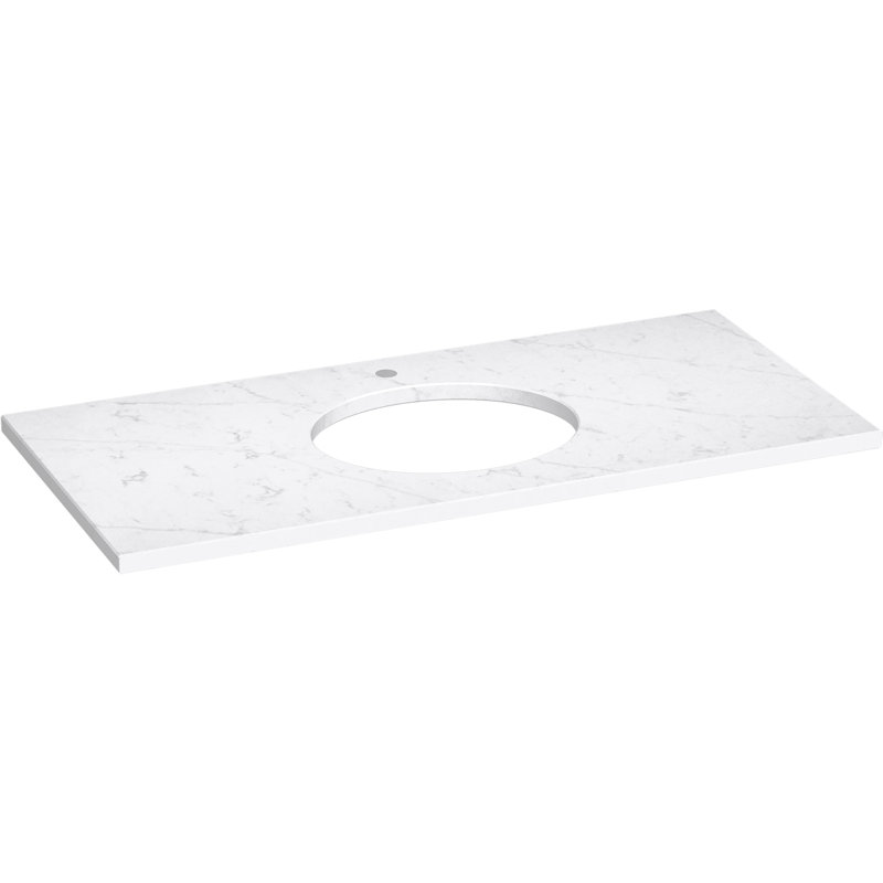 Plateau de meuble-lavabo 49 po Silestone Quartz, Statuario éternel