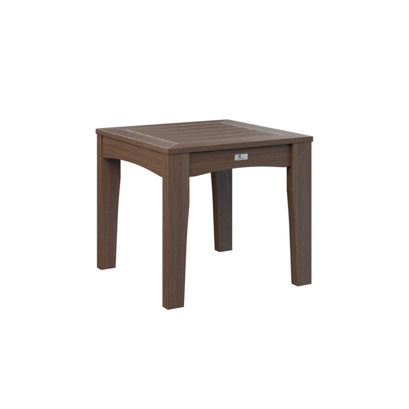 Classic Terrace Outdoor Square End Table, Brazilian Walnut