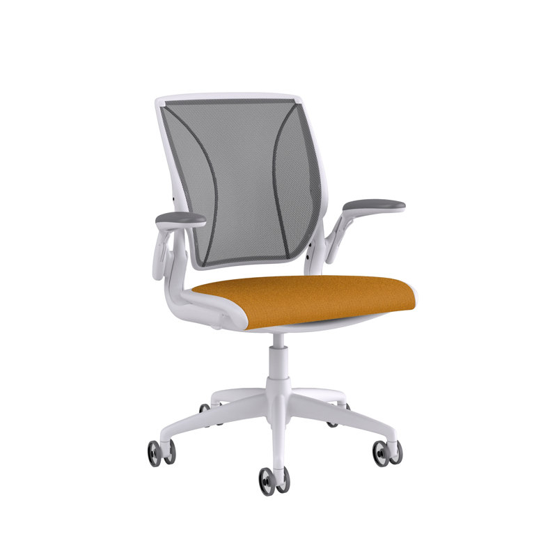 Diffrient World Wool Task Chair, White, Catena/Caraway, Corde/Medium Gray