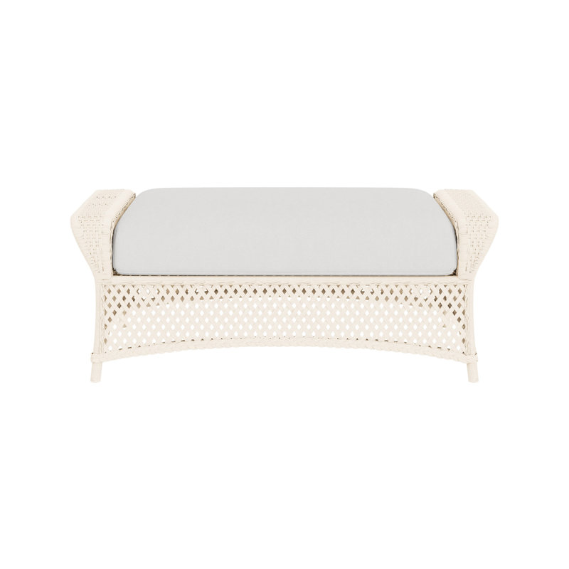 Grand Traverse Outdoor Ottoman, Caramel, Canvas Natural Sunbrella® Canvas