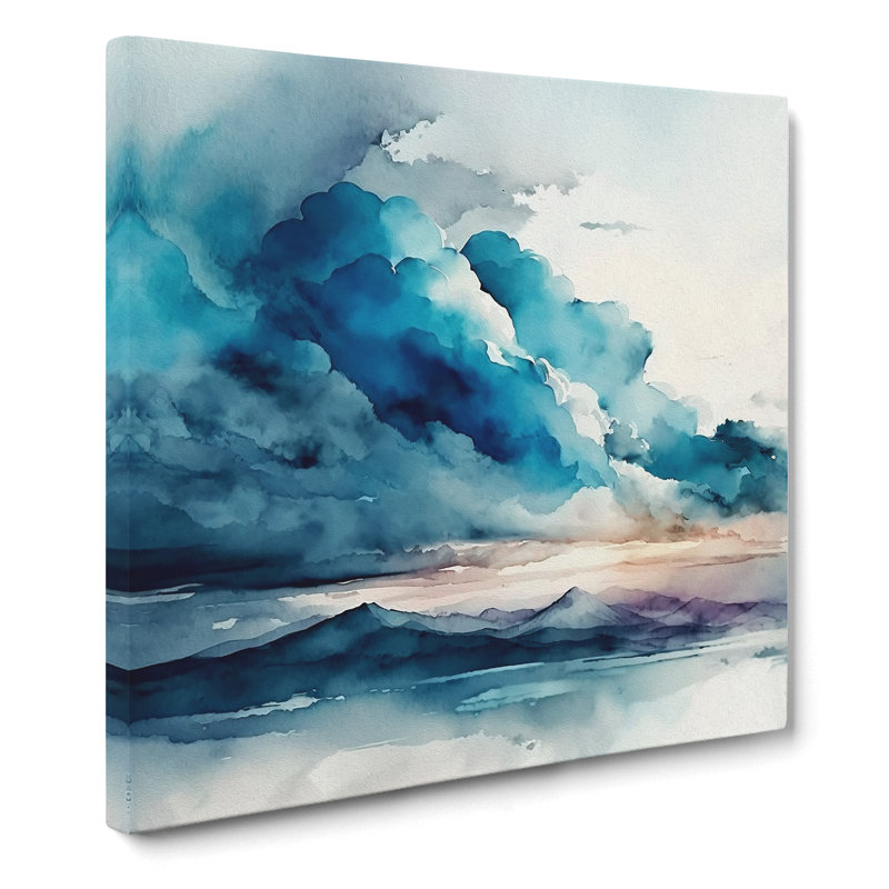 Cloudy Sky Watercolour No.2 - Wrapped Canvas