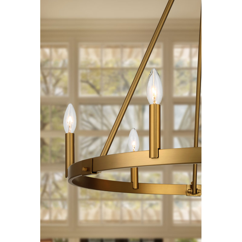 Gracie Oaks Etolin Chandelier, Brass, 6