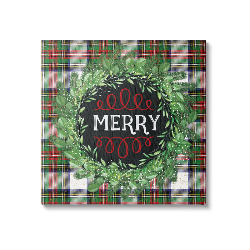 Merry Sentiment Winter, Toile tendue, H 36 po x l 36 po