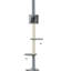 Tour pour chat 85,5 po - Centre d'activités pour 4 escalades. Grattoir, boules suspendues. Stable et confortable. Gris. Pour chats de moins de 10 lb, réglable en hauteur avec système de sécurité.