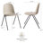 Berlin Contemporary Minimalist Stackable Plastic Dining Chair with Metal Leg, Quick Assembly, Indoor/Outdoor Chair (Set of 4)-970094012