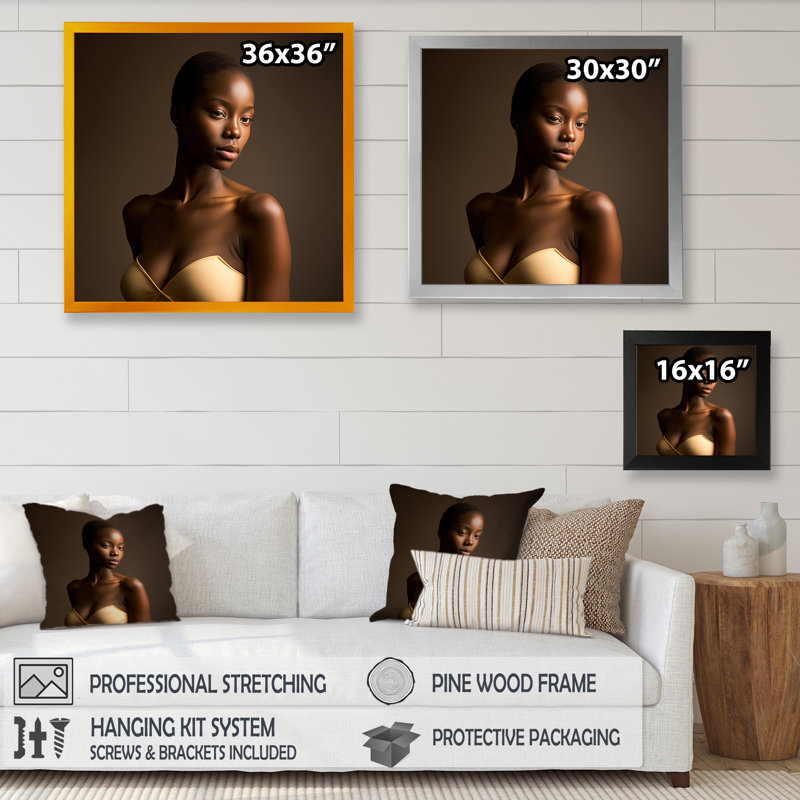 Intimité intime III - reproduction sur toile, H 16 po x l 16 po x P 1 po, Impression noire sur toile encadrée