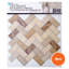 Carreau de mosaïque pelez et collez en PVC 10 po x 10 po-29083096