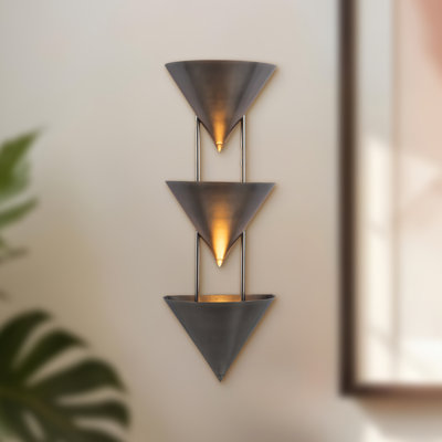 Versus 28-in Aged Steel Wall Sconce