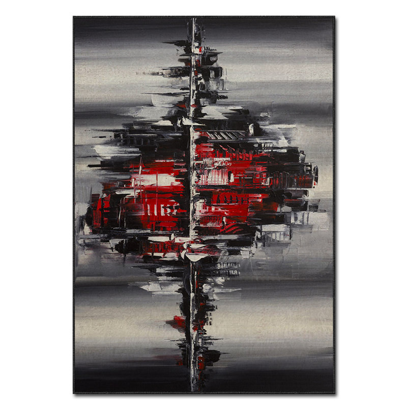 Luxurious Non-Slip Area Rug, 4.0 x 5.9 Feet, 100% Polyester, 740g/m² | Velvet Fabric with Digital Print | Easy-Clean Laminated Sponge Underside, Machine Washable | Perfect for Living Room, Bedroom & Home Decor
