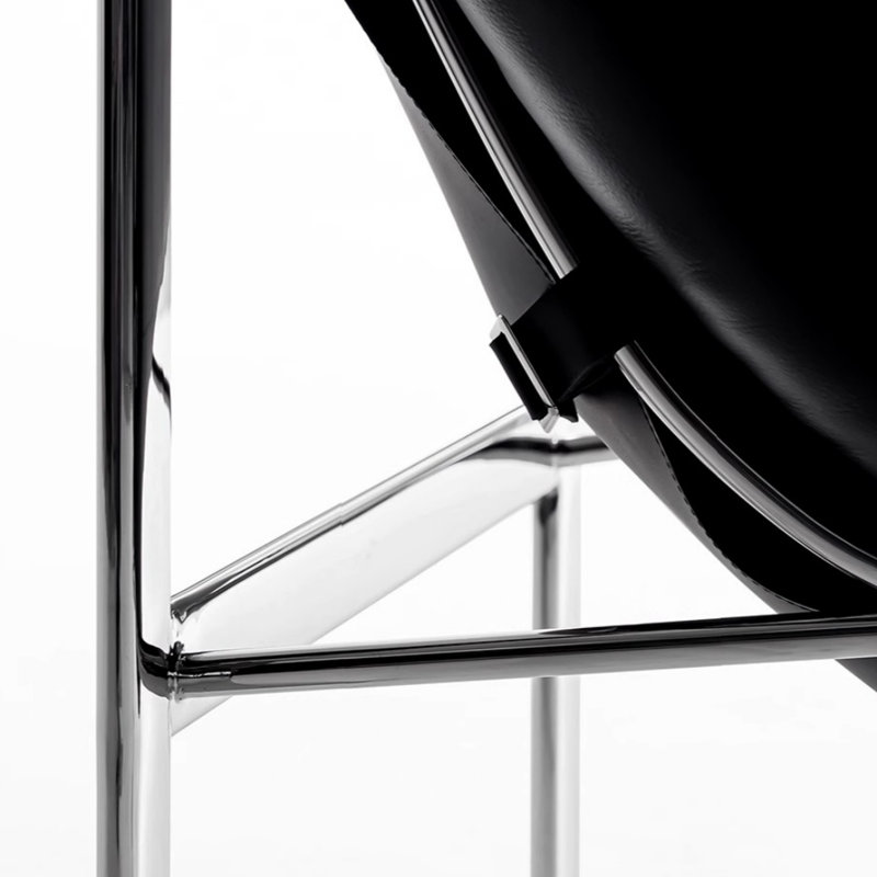 Canapé simple en acier inoxydable, Noir