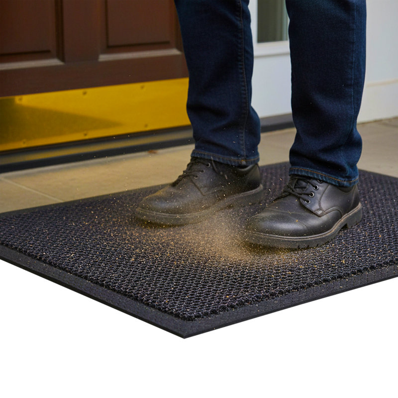 Doortex Meshmat Entrance Mat, Metallic Gray - 16" x 24" , Metallic Gray, 16" W x 24" L