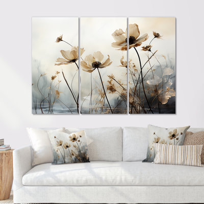 «Jade Flowers Field Enchantment - Flower», ensemble d'art mural