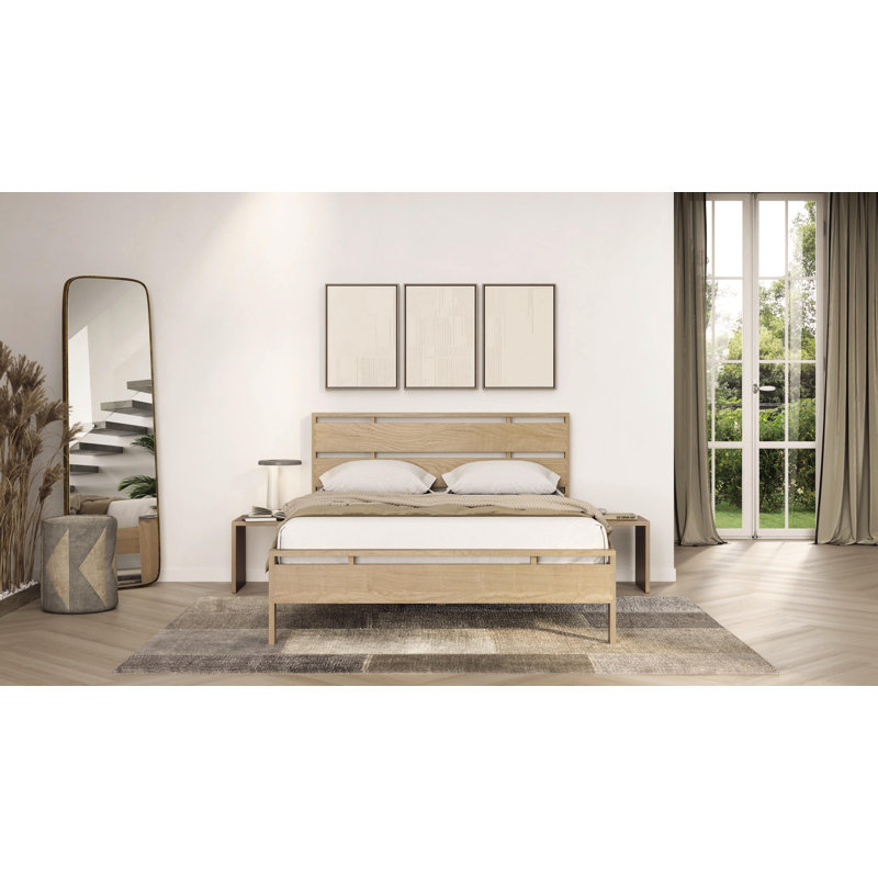 Ensemble de chambre avec lit plateforme 2 pièces Oslo, Grand lit