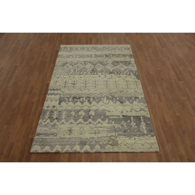 Tapis géométrique indien 5 x 8