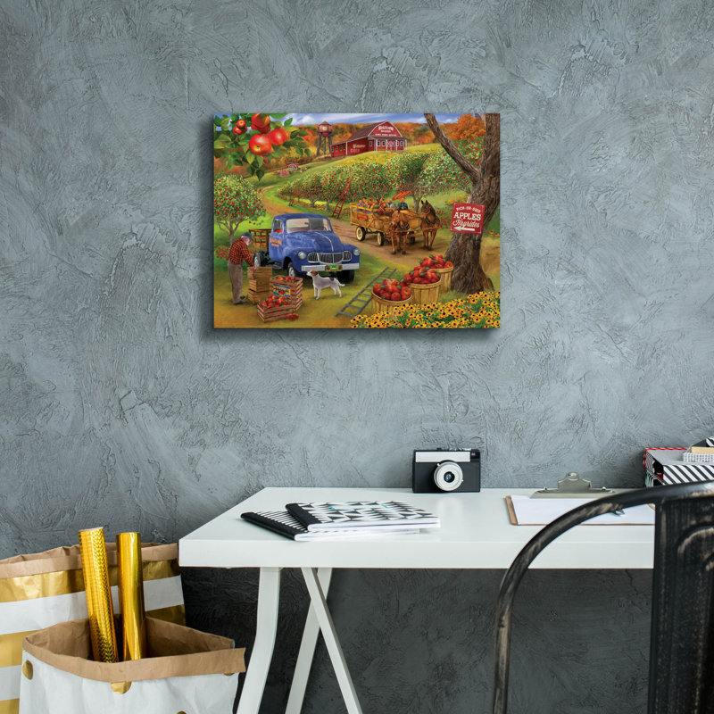«Orchard Hay Ride» par Bigelow Illustration, H 12 po x l 16 po x P 0,75 po