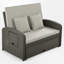 Méridienne double en rotin Rober Wicker-2037676840