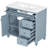 36" Bathroom Vanity With Sink, Vanity Cabinet With Flip-out Drawer, 3 Drawers, 2 Soft-close Doors, Solid Wood & Mdf, Elegant Gold Hardware-2139055465-2139055447-2131946158