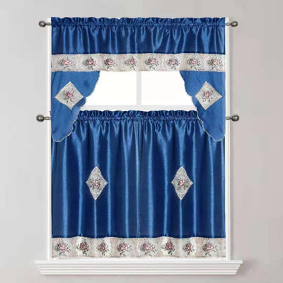 Frieslander Floral Swag Kitchen Curtain