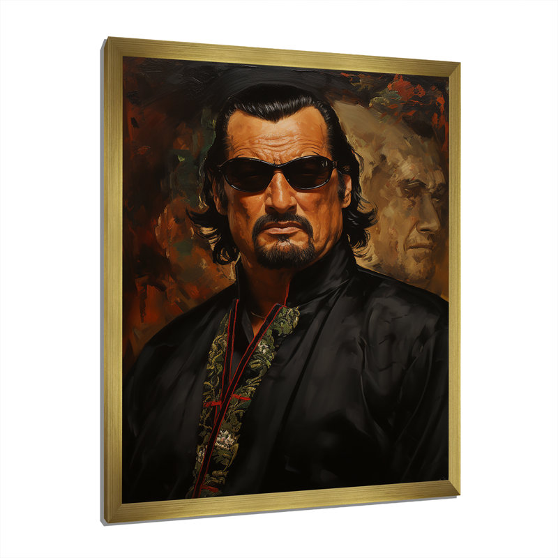 Portrait de Seagal par Kitterville Steven, H 20 po x l 12 po x P 1 po, Encadrement doré