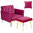 Siemon Velvet Accent Chair with Ottoman-960147849