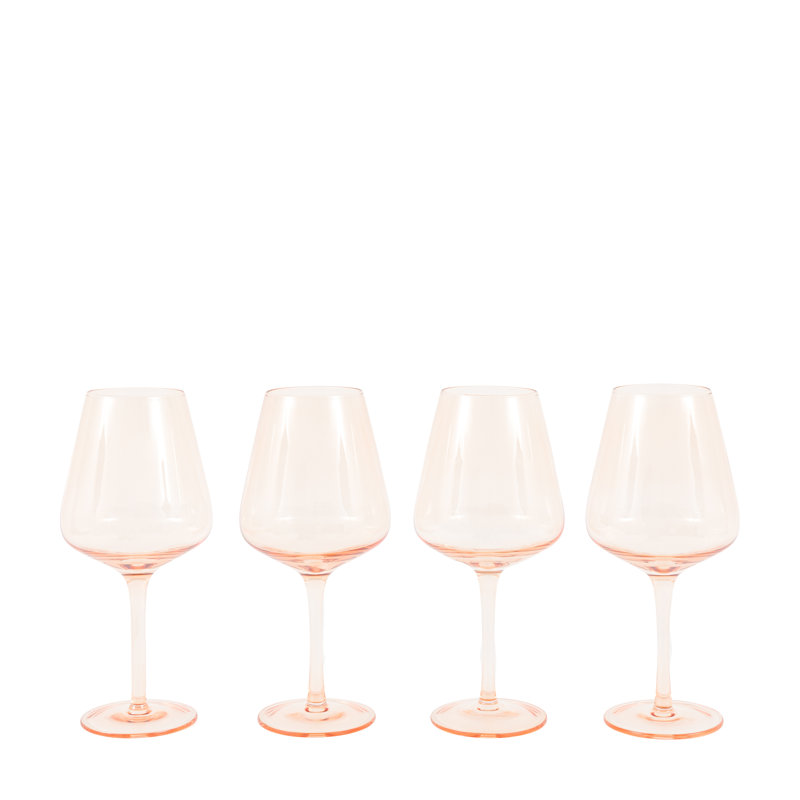 Wine Glass (4pk) 94x94x210mm, Amber