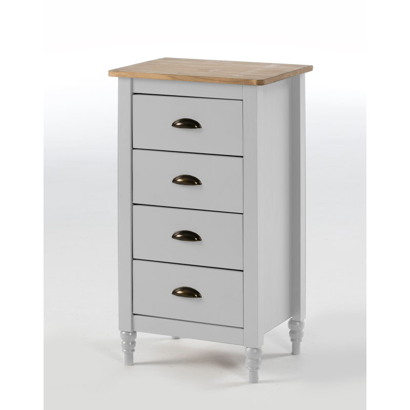 Landershire Solid Wood 46cm W 4 - Drawer Chest of Drawers