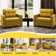 3-in-1 Convertible Sleeper Accent Chair Bed with Adjustable Backrest & Back Pillow-1662705385