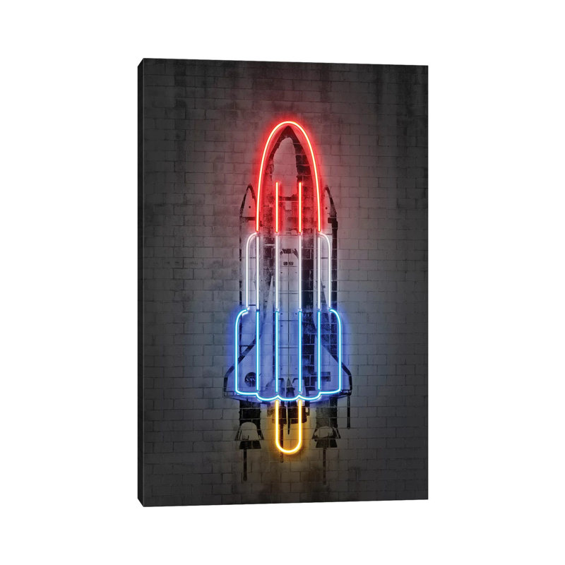 " Rocket " by Octavian Mielu, 40" H x 26" W x 1.5" D, Wrapped Canvas