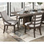 2 fauteuils, brun avec accents dorés, revêtement en tissu texturé, chaises de salle à manger en bois, capacité de charge de 113 kg, largeur de 65 cm, caractéristiques du fauteuil : revêtement, profondeur d'assise de 48 cm.