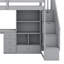 Loft Bed With L-Shaped Desk And Drawers, Cabinet And Storage Staircase-427457063