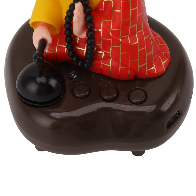 Petit moine Figurine USB chargeant 6 chants de musique à DEL Statue de Bouddha chinois ornement de voiture