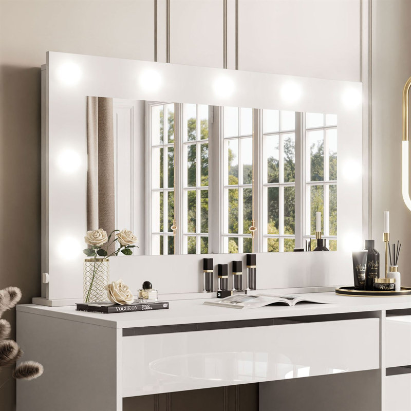 Dressing Table Mada with Mirror Thelonius High Gloss