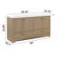 Meuble-lavabo double 60,50 po avec 2 armoires, 2 tiroirs et plateau en marbre de culture Emlyn-905697052