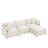 Eyisean 102" Chenille Modular Sectional Sofa with Ottoman, 3-Seater L Shape Cloud Couch with Upholstered & Pillow, Comfy Sleeper Sofa for Living Room, Bedroom, Office, Apartment, Easy Assembly-1043741559