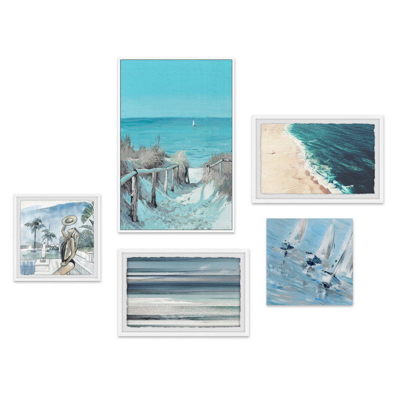 Boell La Plage Cachee Pentaptych