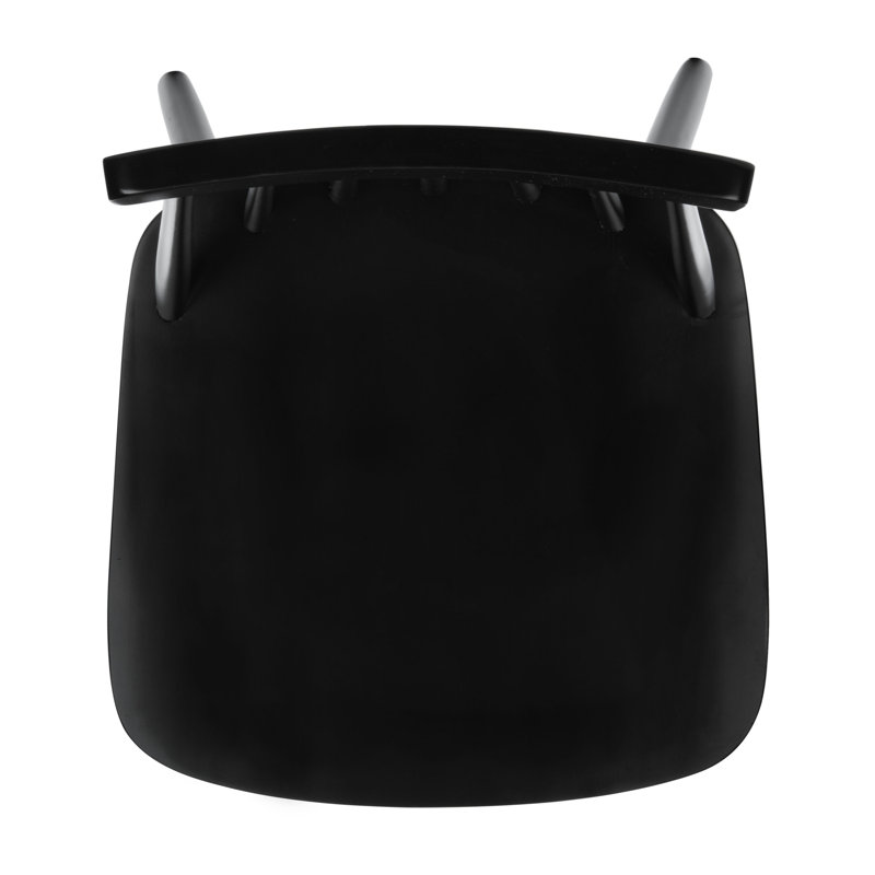 Solid Wood Counter Stool, Black, Counter Stool (61cm Seat Height)